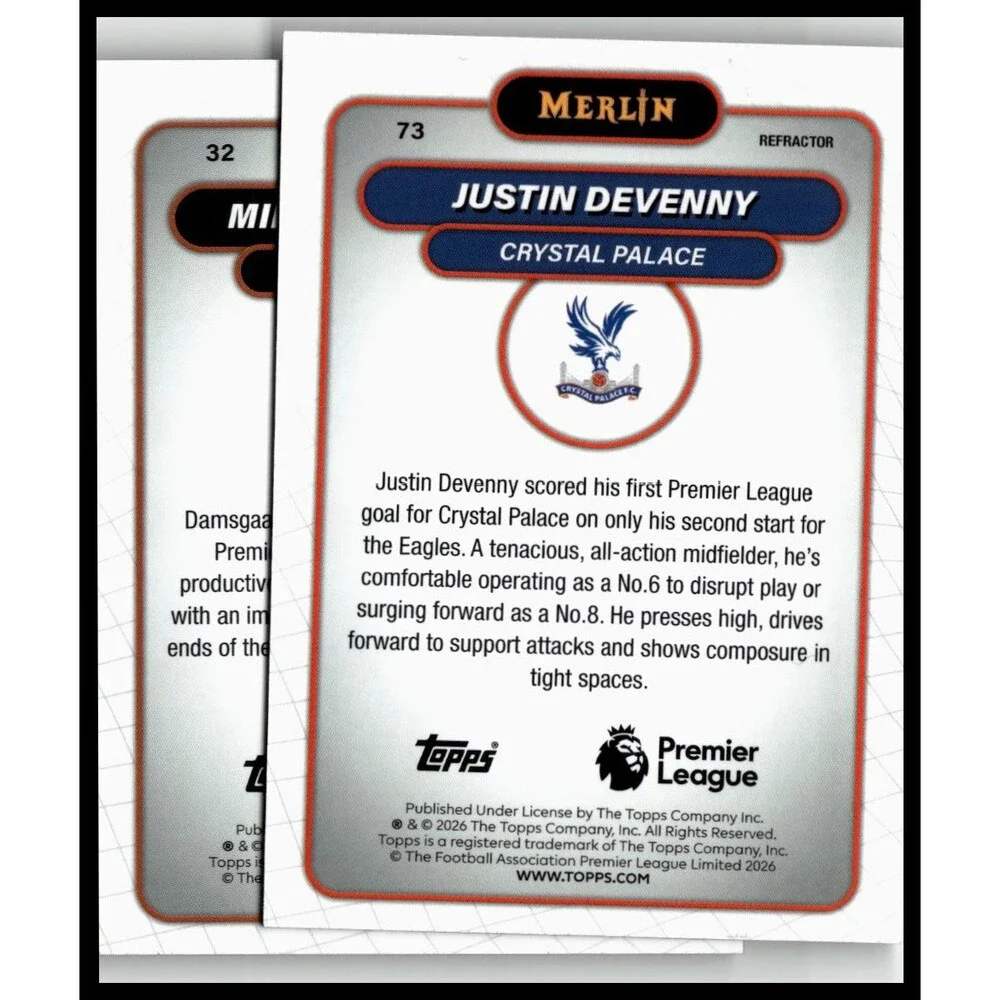 2026 Merlin Premier League #32 Mikkel Damsgaard Refractor